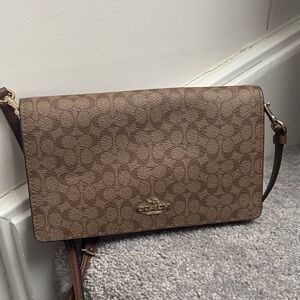 Coach Signature Tan Crossbody Bag